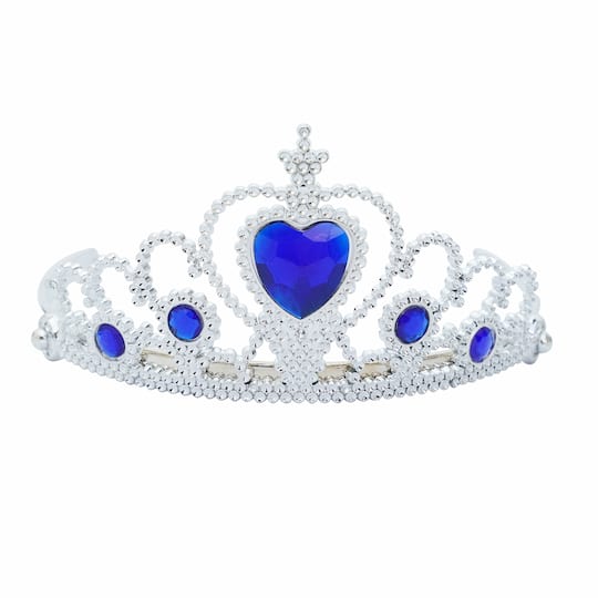 Michaels, Adult Silver Plastic Costume Tiara with Gem – Category: Hats & Headpieces